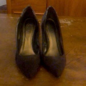 NY&CO suede and snake skin stilettos